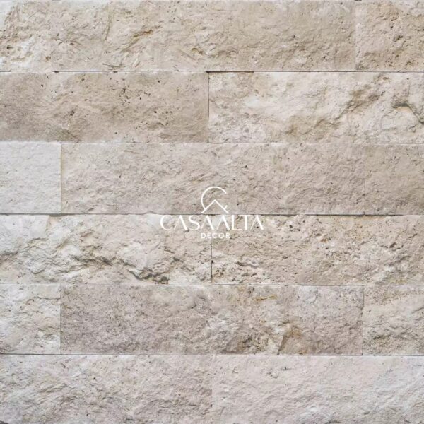 TRAVERTINO - ROCKFACE (TIJOLINHO) <br> 7,5cm x 20,3cm <br> (valor por m²)