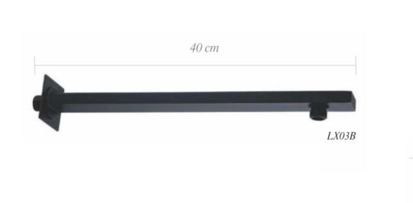 Braço P/ Ducha 40cm - Black