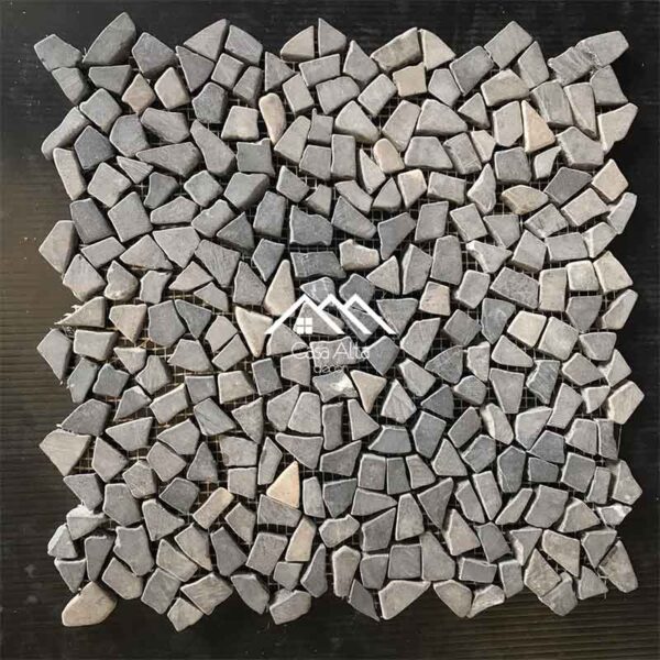 SEIXO TELADO CINZA MOSAICO SLICED <br> 30cm x 30cm